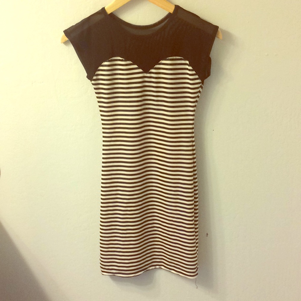 American Apparel Hearted Sheer Back Bodycon Dress